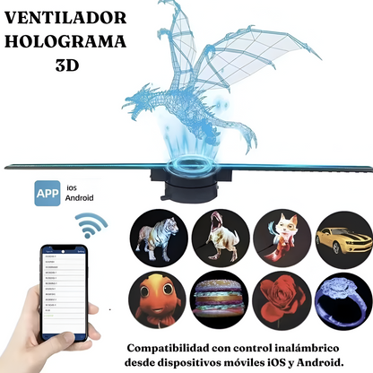 Ventilador Proyector Holográfico 3D